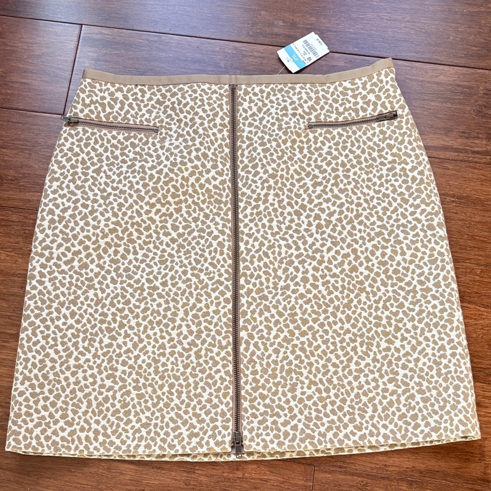 NWT Leopard Print Tan Mini Skirt